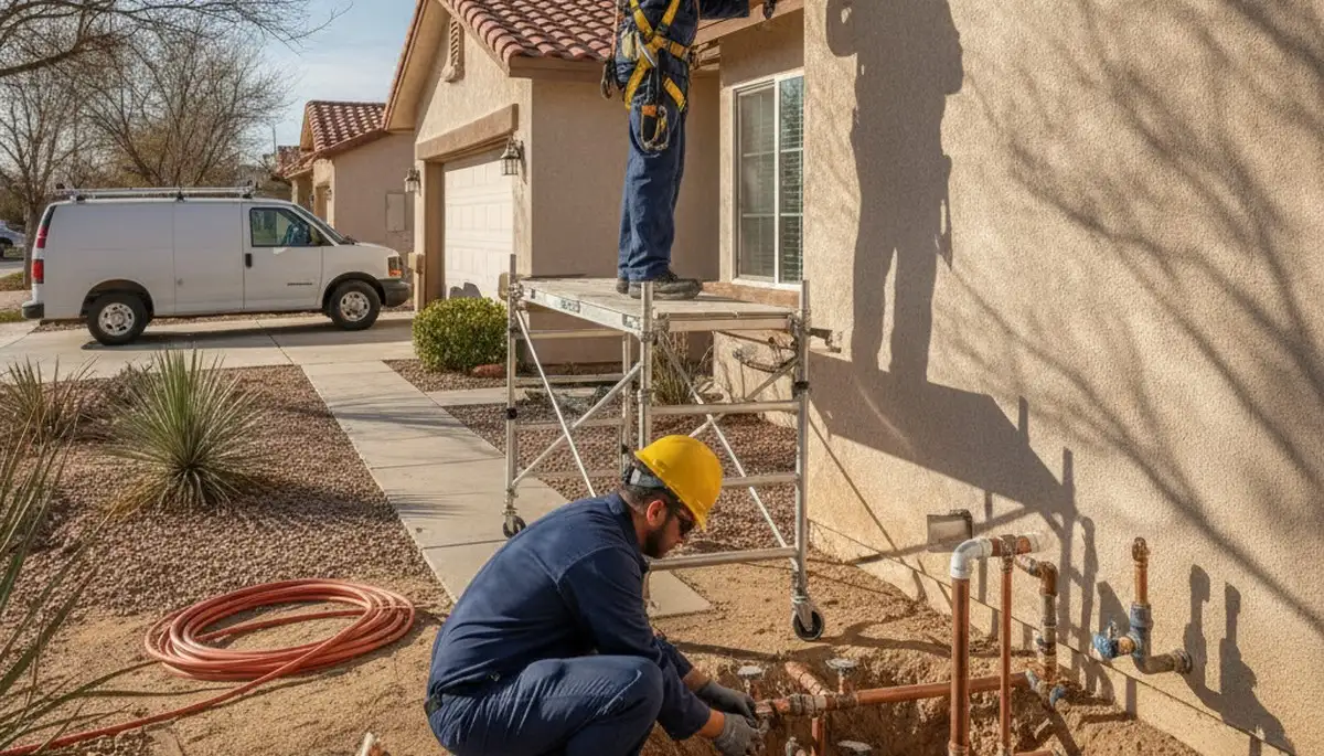 Palm Springs, CA plumbing repair service truck for leak fixes and drain repairs