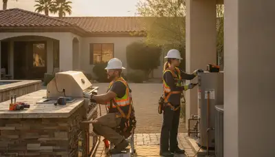 Palm Springs, CA plumber repairing a leaking pipe for a residential plumbing service