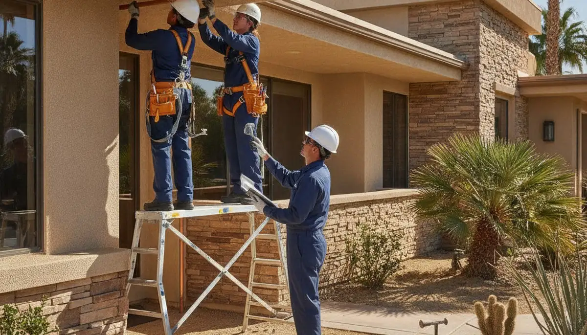 Palm Springs, CA plumber repairing a residential pipe for reliable plumbing service