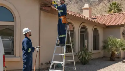 Palm Springs, CA plumber inspecting pipes for repair service