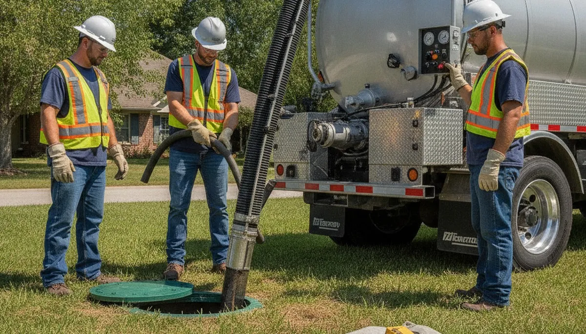 Palm Springs, CA plumber servicing septic pumping for desert home sewer systems