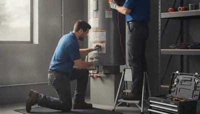 Palm Springs, CA plumber repairing a water heater for reliable home service